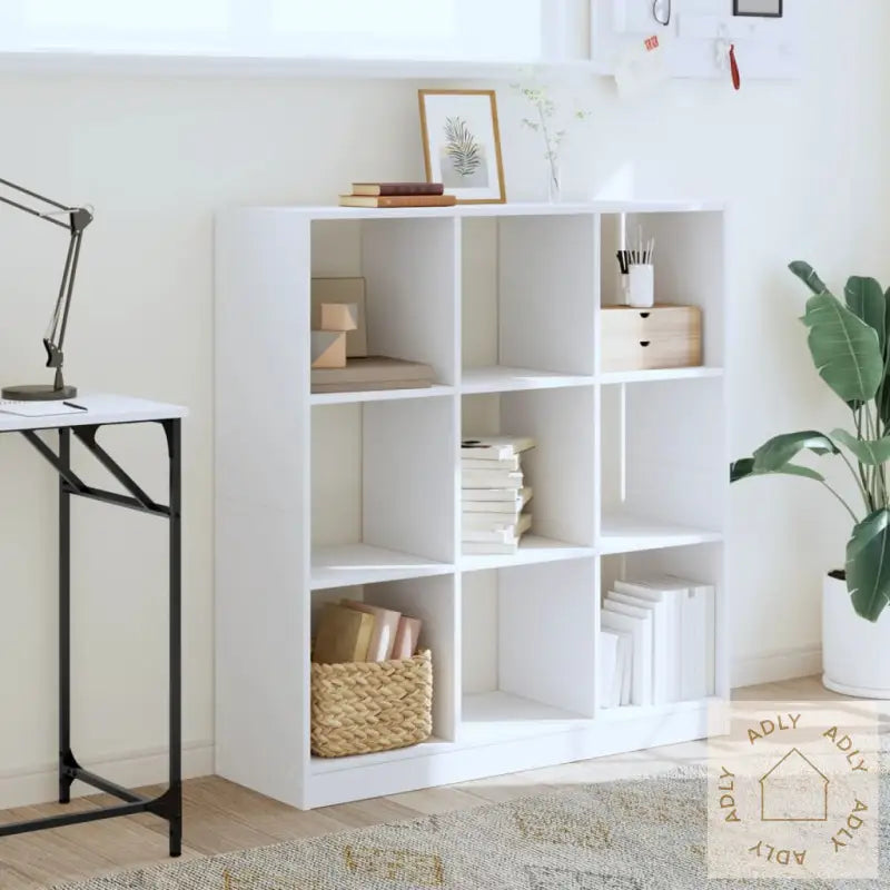 Bokhylle Hvit 102X32X108 Cm Konstruert Tre