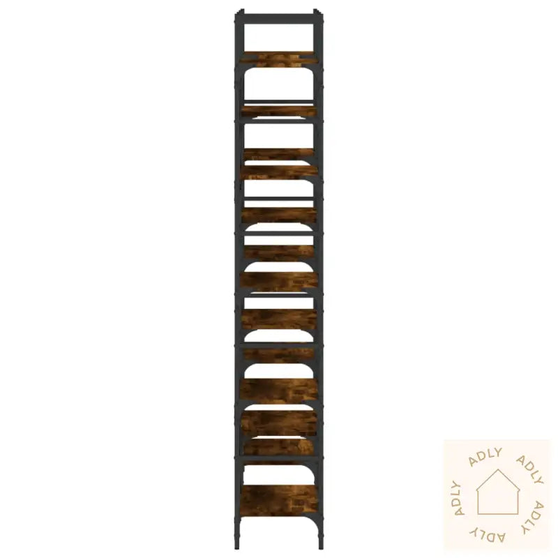 Bokhylle Røkt Eik 127,5X28,5X172,5 Cm Konstruert Tre