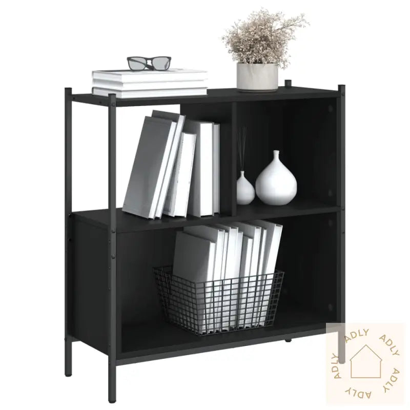 Bokhylle Svart 72X28X77,5 Cm Konstruert Tre