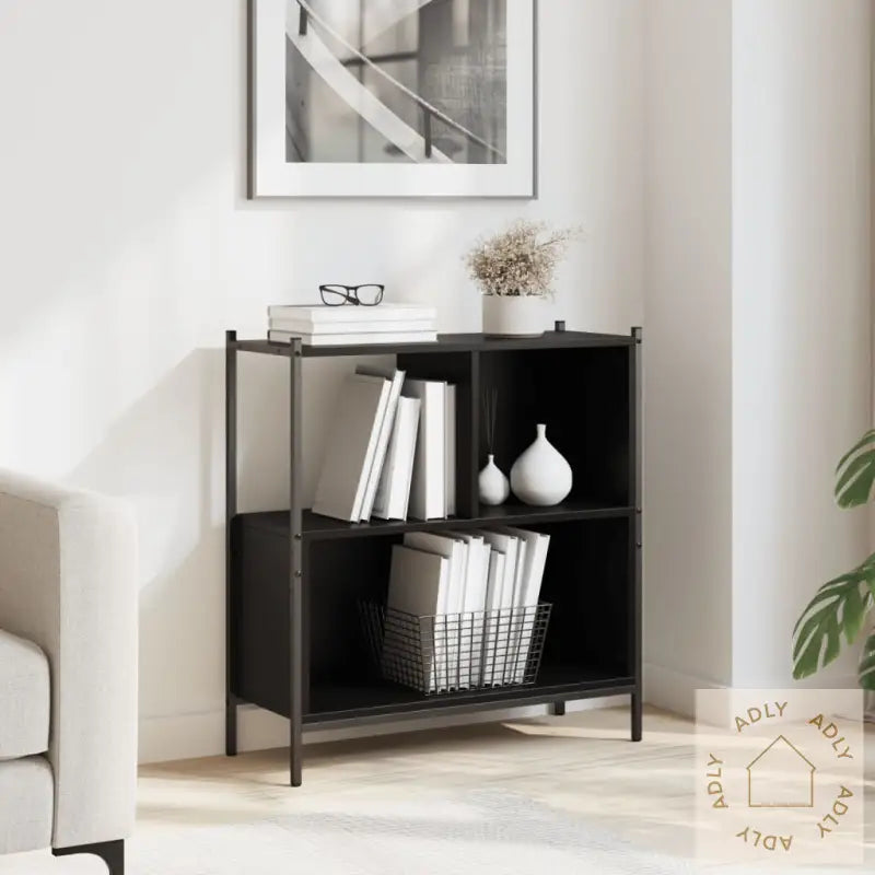Bokhylle Svart 72X28X77,5 Cm Konstruert Tre