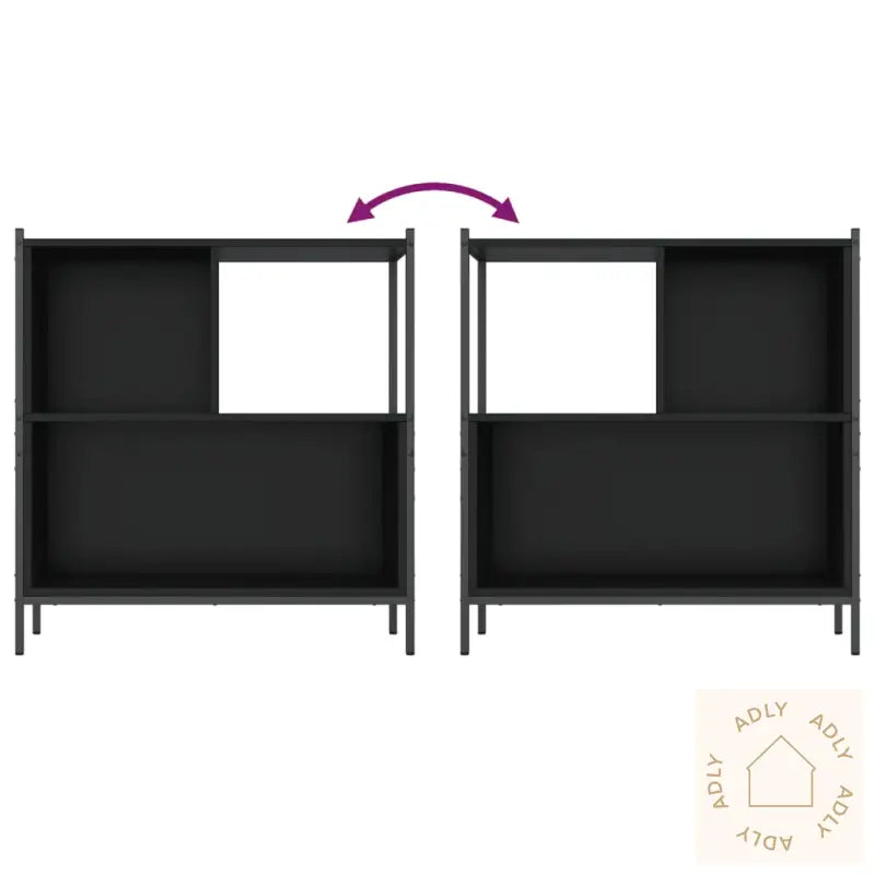 Bokhylle Svart 72X28X77,5 Cm Konstruert Tre