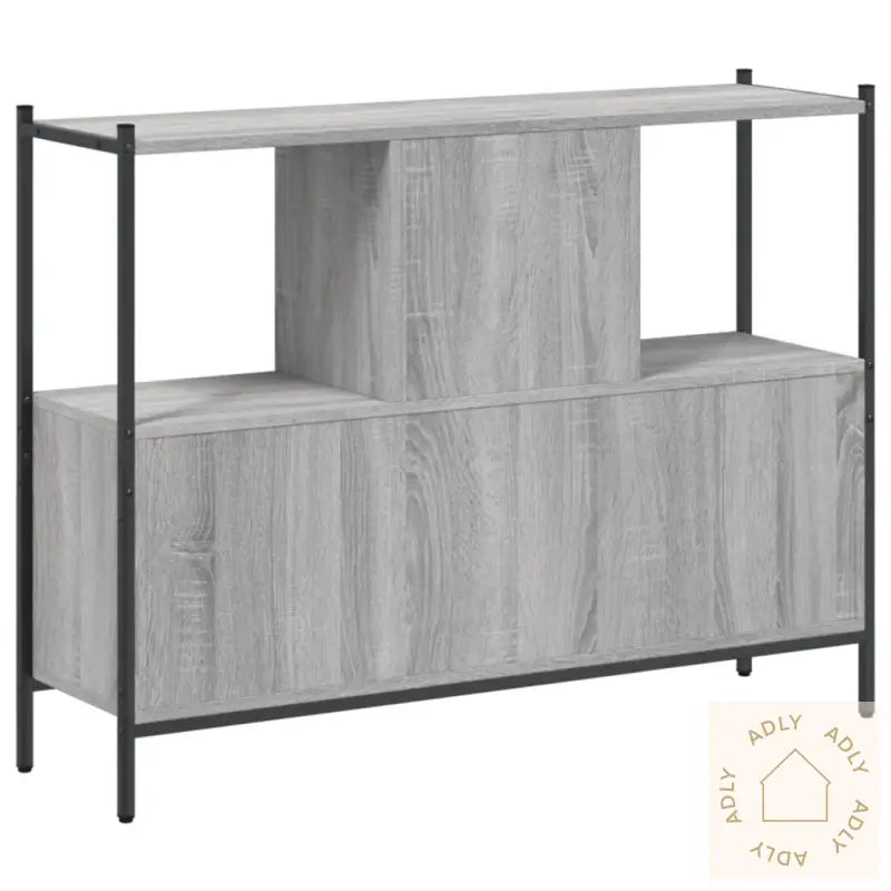 Bokhylle Grå Sonoma 102X28X77,5 Cm Konstruert Tre