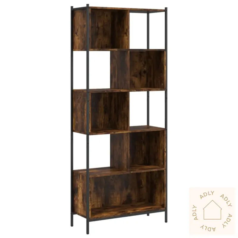 Bokhylle Røkt Eik 72X28X172 Cm Konstruert Tre