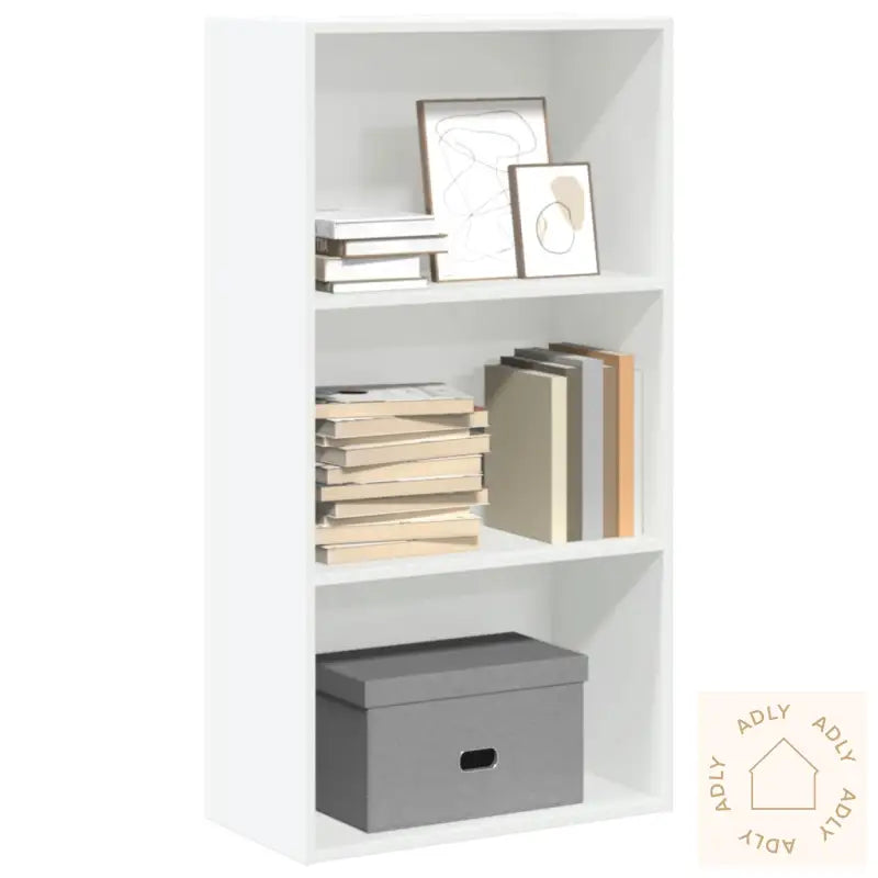 Bokhylle Hvit 60X30X114 Cm Konstruert Tre