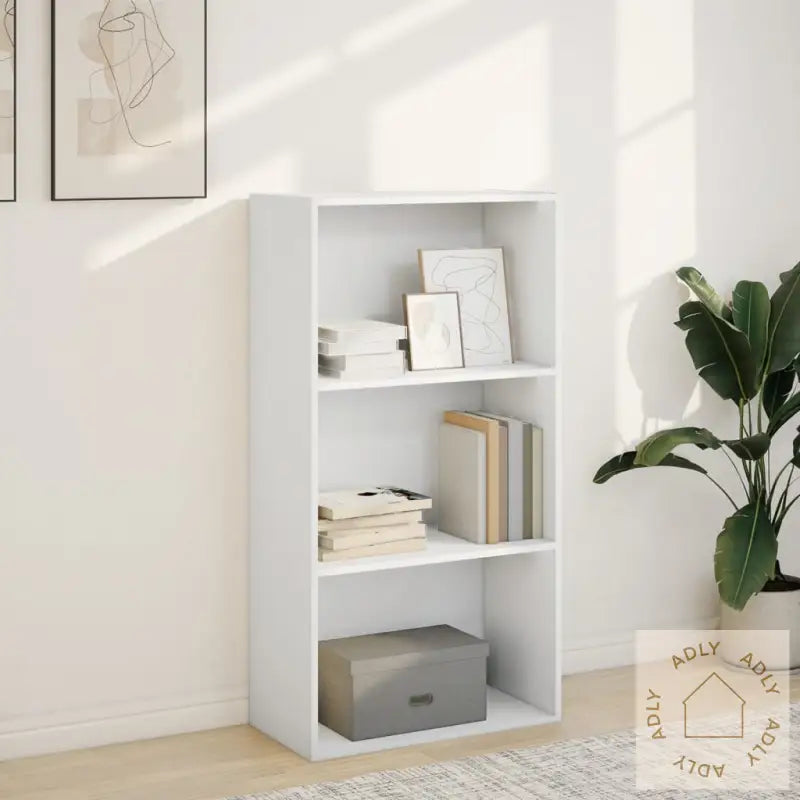 Bokhylle Hvit 60X30X114 Cm Konstruert Tre