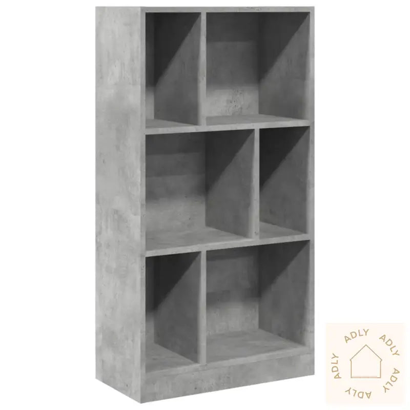 Bokhylle Betonggrå 57X28,5X107,5 Cm Konstruert Tre