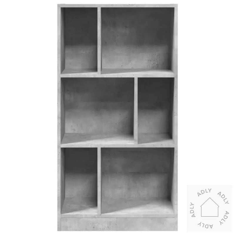 Bokhylle Betonggrå 57X28,5X107,5 Cm Konstruert Tre