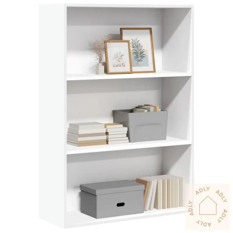 Bokhylle Hvit 80X30X114 Cm Konstruert Tre