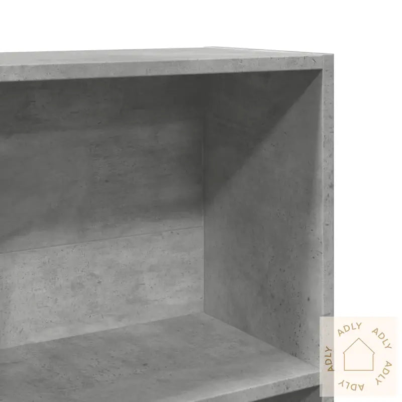 Bokhylle Betonggrå 60X24X176 Cm Konstruert Tre