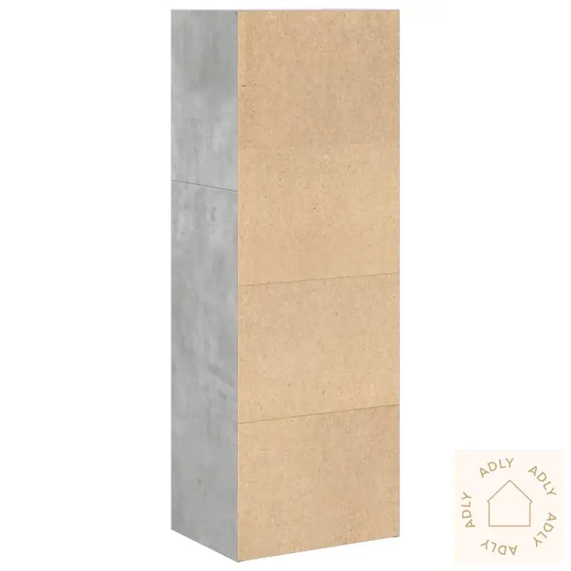 Bokhylle Betonggrå 40X30X114 Cm Konstruert Tre