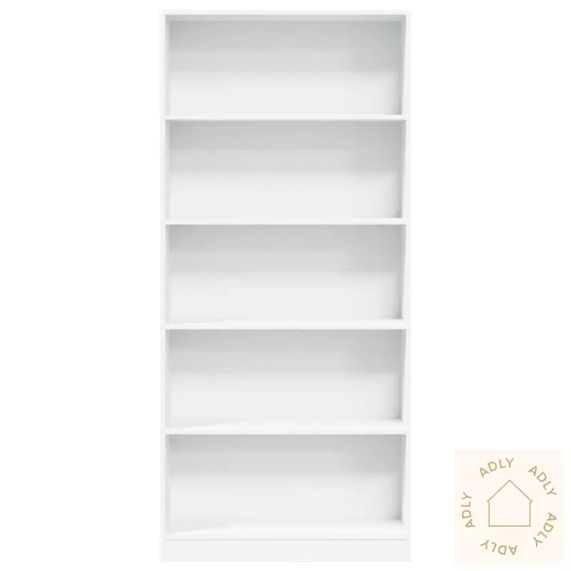 Bokhylle Hvit 80X24X176 Cm Konstruert Tre