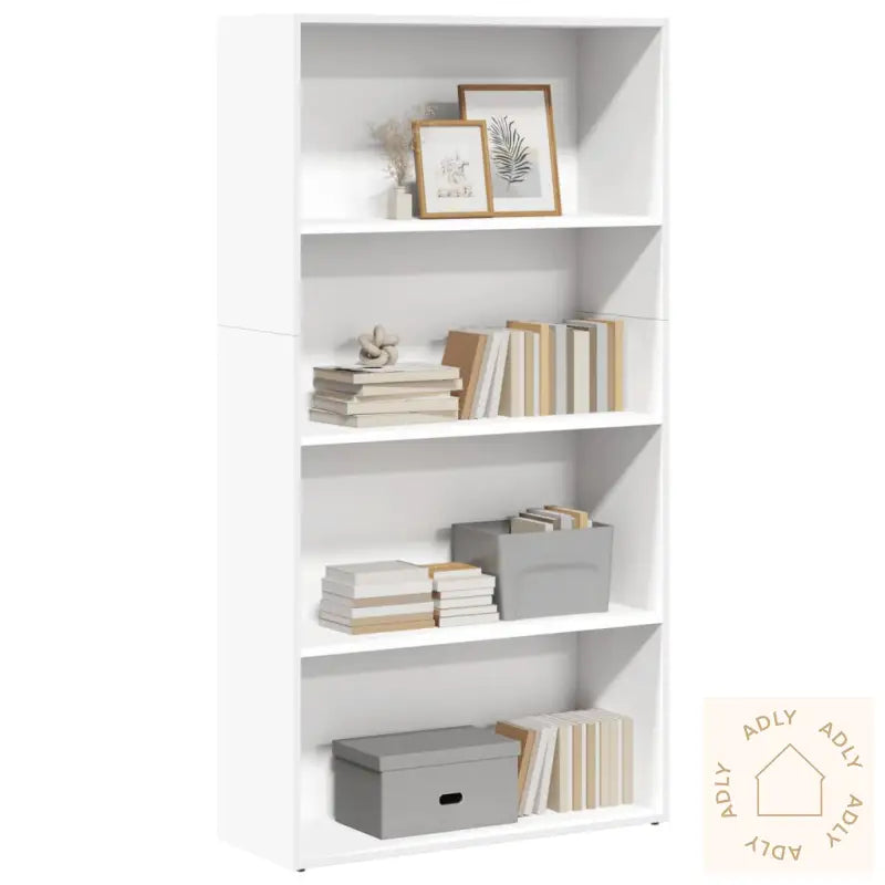 Bokhylle Hvit 80X30X152 Cm Konstruert Tre