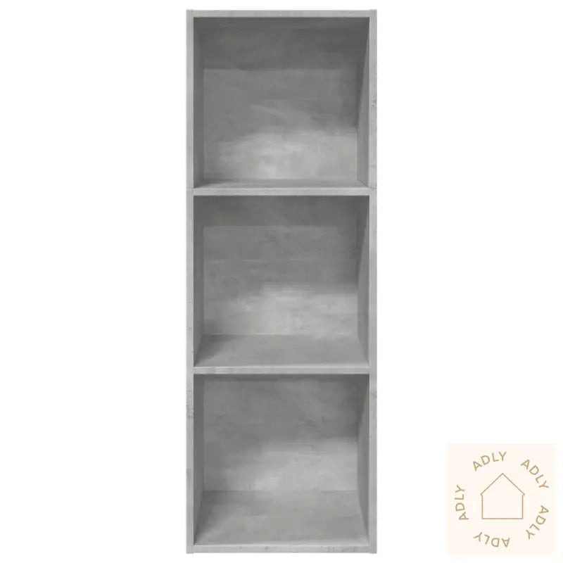 Bokhylle Betonggrå 40X30X114 Cm Konstruert Tre