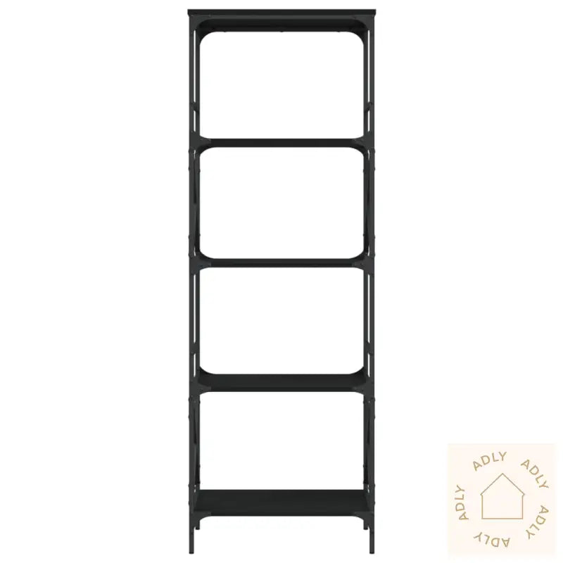 Bokhylle 5 Etasjer Svart 59X35X171 Cm Konstruert Tre
