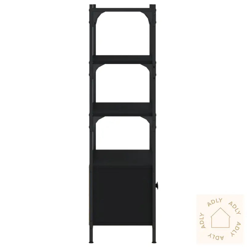 Bokhylle 3 Etasjer Svart 70X30X109,5 Cm Konstruert Tre