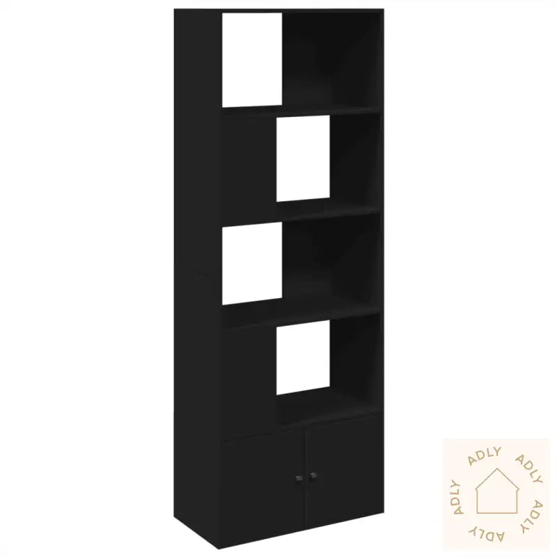 Bokhylle Svart 70X36X189 Cm Konstruert Tre
