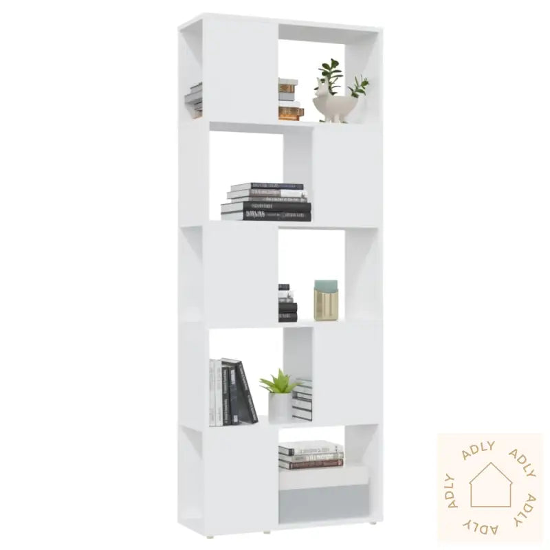 Bokhylle/Romdeler Hvit 60X24X155 Cm Konstruert Tre