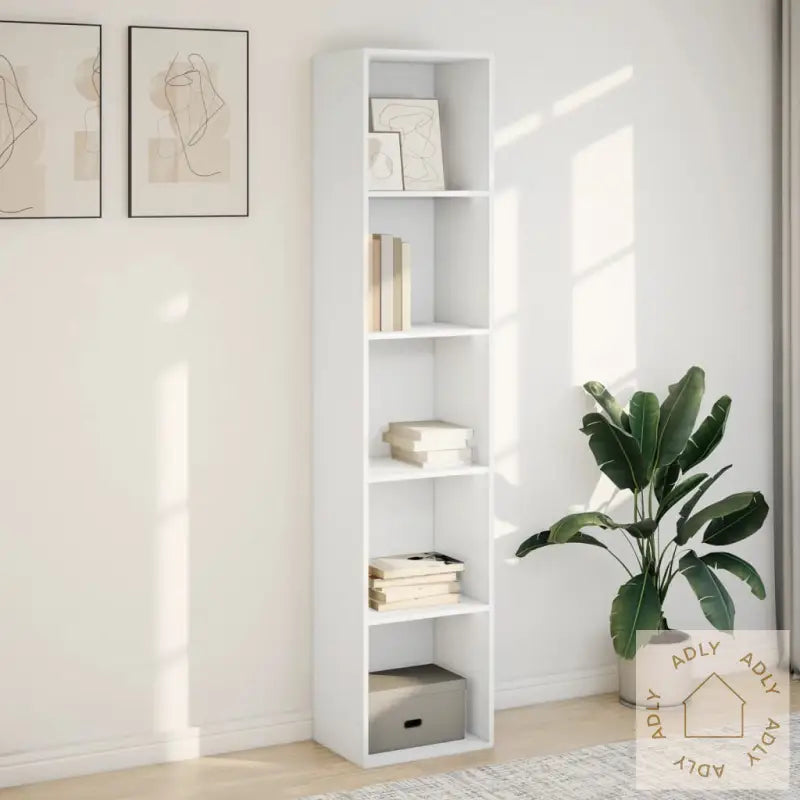 Bokhylle Hvit 40X30X189 Cm Konstruert Tre