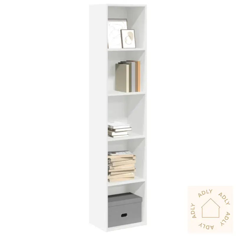 Bokhylle Hvit 40X30X189 Cm Konstruert Tre