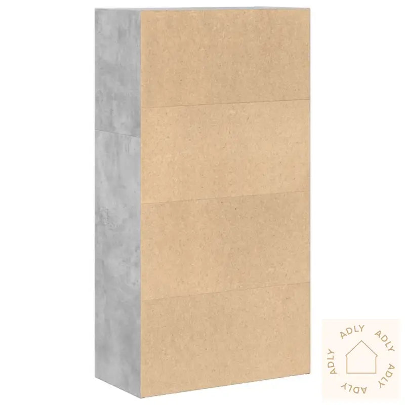 Bokhylle Betonggrå 60X30X114 Cm Konstruert Tre