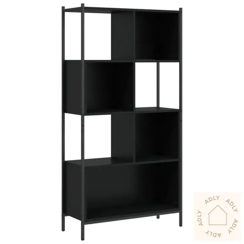 Bokhylle Svart 72X28X172 Cm Konstruert Tre