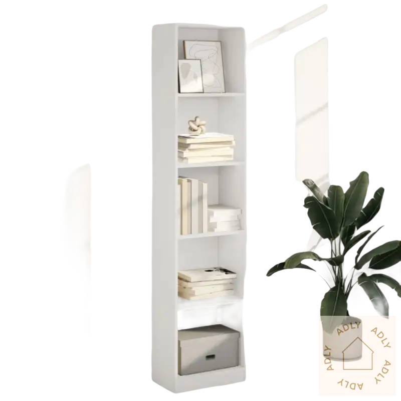 White praktisk bokhylle fra Dine Møbler medhelfyll til hjemmet, perfekt for oppbevaring