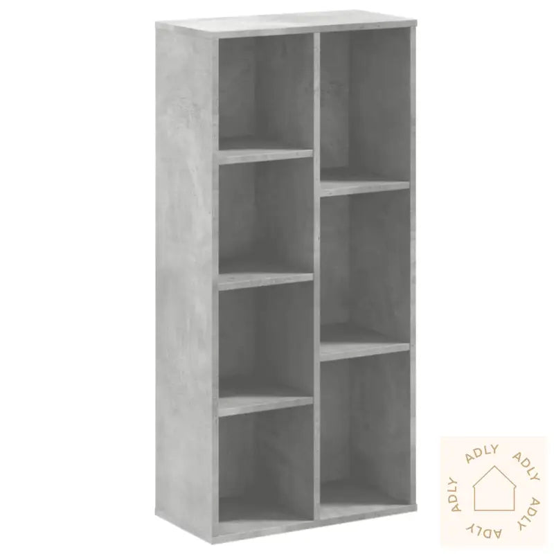 Bokhylle Betonggrå 50X25X105 Cm Konstruert Tre