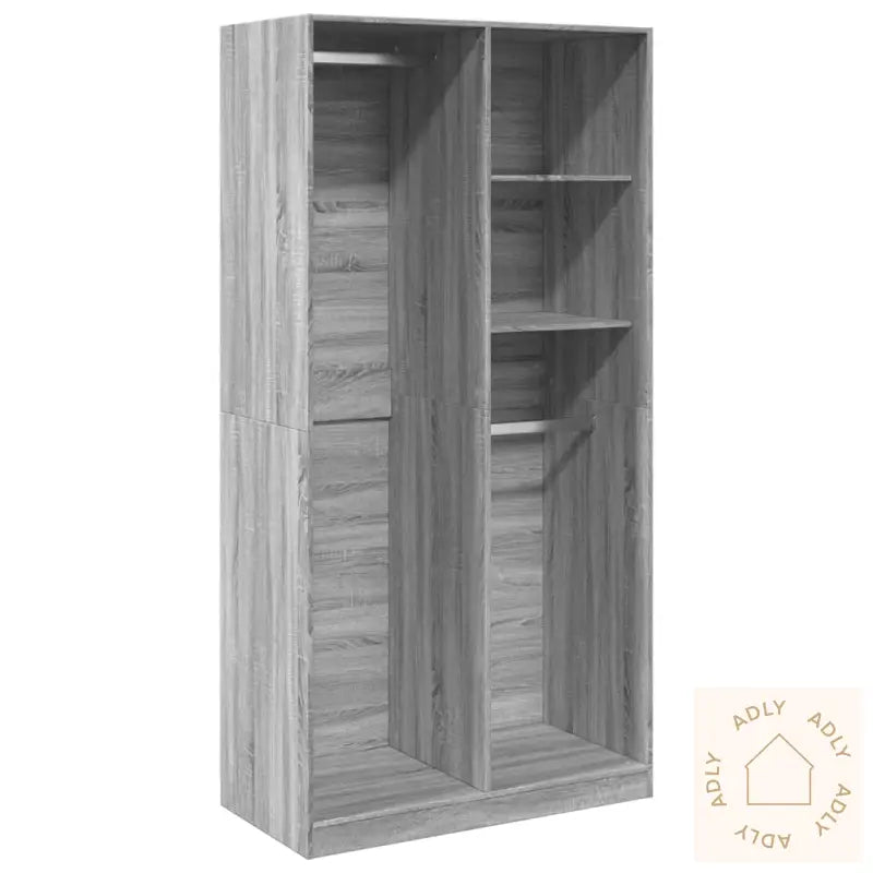 Garderobe Grå Sonoma 100X50X200 Cm Konstruert Tre