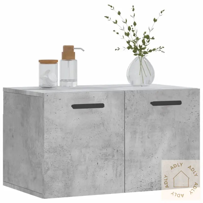 Veggskap Betonggrå 60X36,5X35 Cm Konstruert Tre
