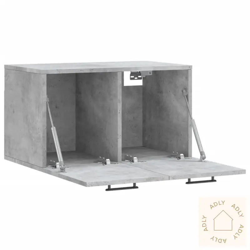Veggskap Betonggrå 60X36,5X35 Cm Konstruert Tre