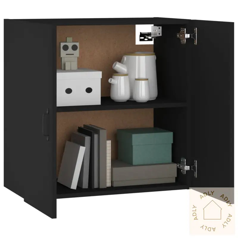 Veggskap Svart 60X31X60 Cm Konstruert Tre