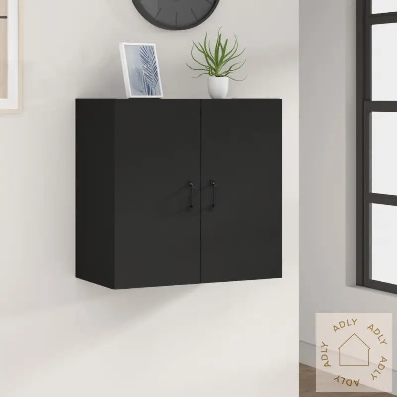 Veggskap Svart 60X31X60 Cm Konstruert Tre