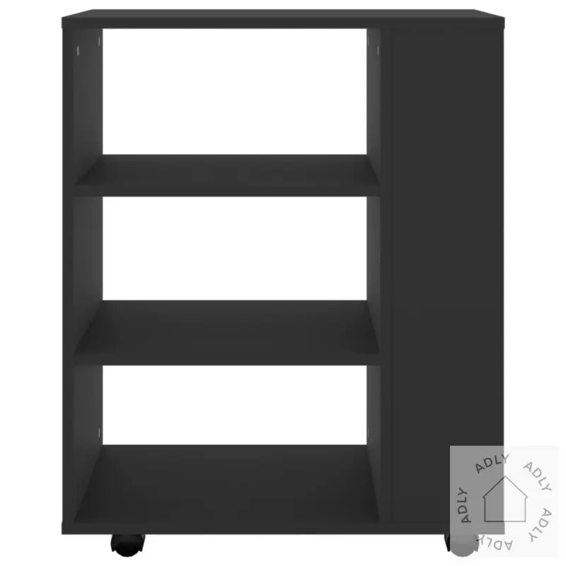 Rulleskap Svart 60X35X75 Cm Konstruert Tre