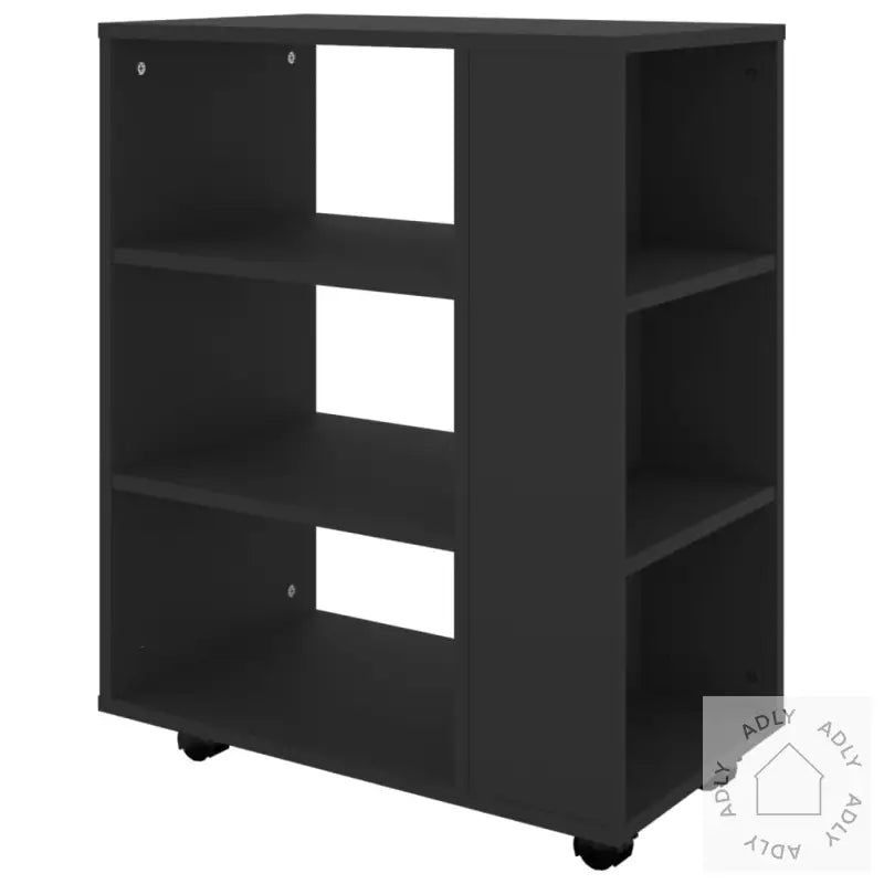 Rulleskap Svart 60X35X75 Cm Konstruert Tre
