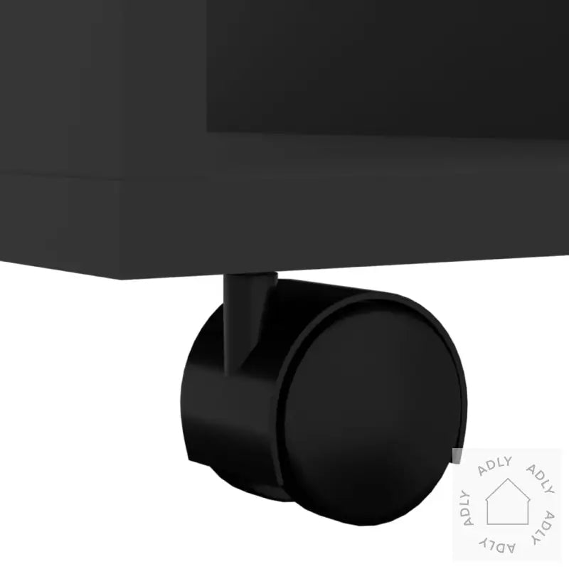 Rulleskap Svart 60X35X75 Cm Konstruert Tre