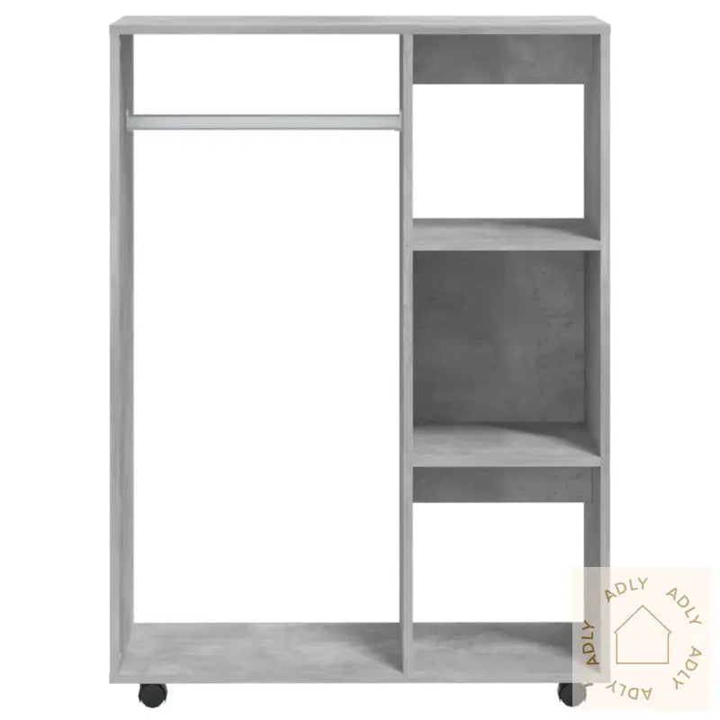 Garderobe Betonggrå 80X40X110 Cm Konstruert Tre