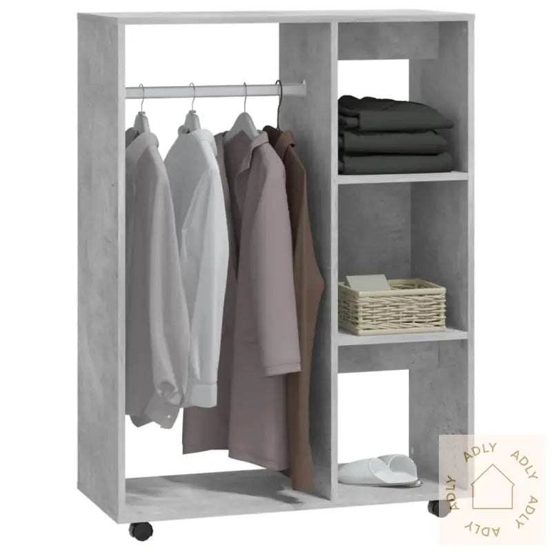 Garderobe Betonggrå 80X40X110 Cm Konstruert Tre