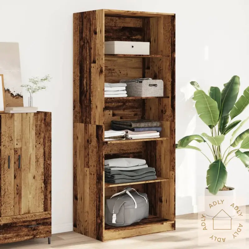 Garderobe Gammelt Tre 80X50X200 Cm Konstruert Tre