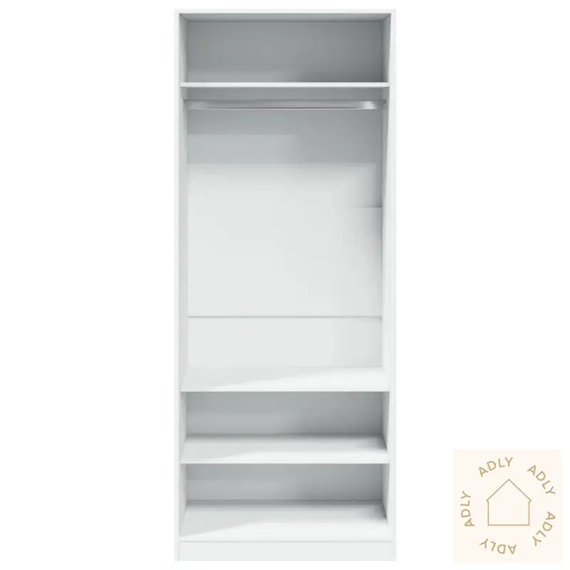 Garderobe Hvit 80X50X200 Cm Konstruert Tre