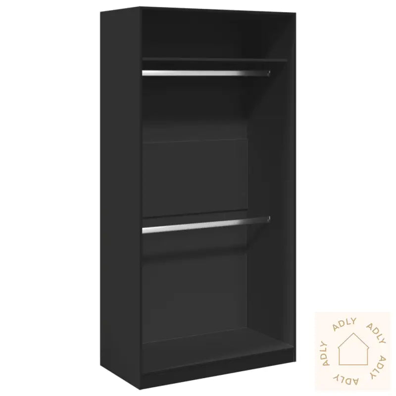 Garderobe Svart 100X50X200 Cm Sponplate