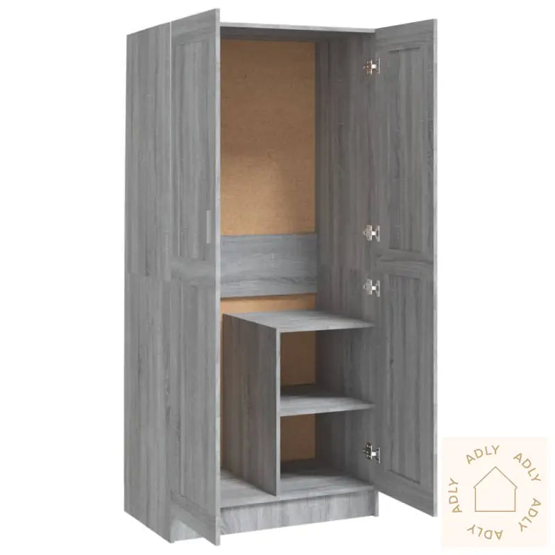Garderobe Grå Sonoma 82,5X51,5X180 Cm Konstruert Tre