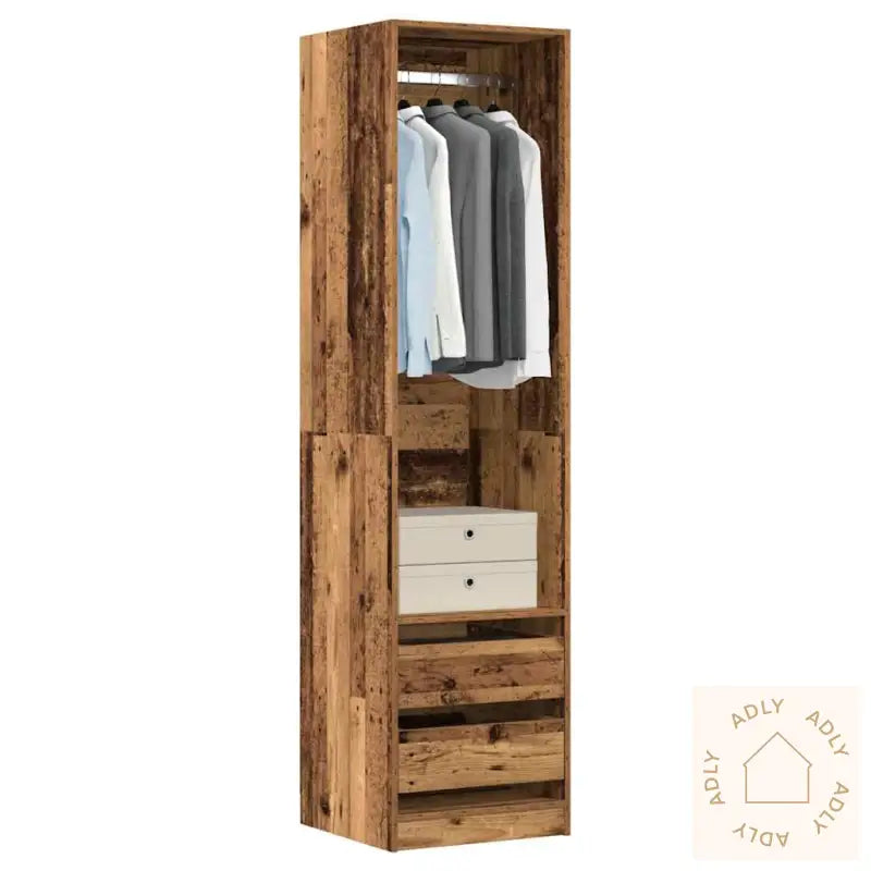 Garderobe Gammelt Tre 50X50X200 Cm Konstruert Tre