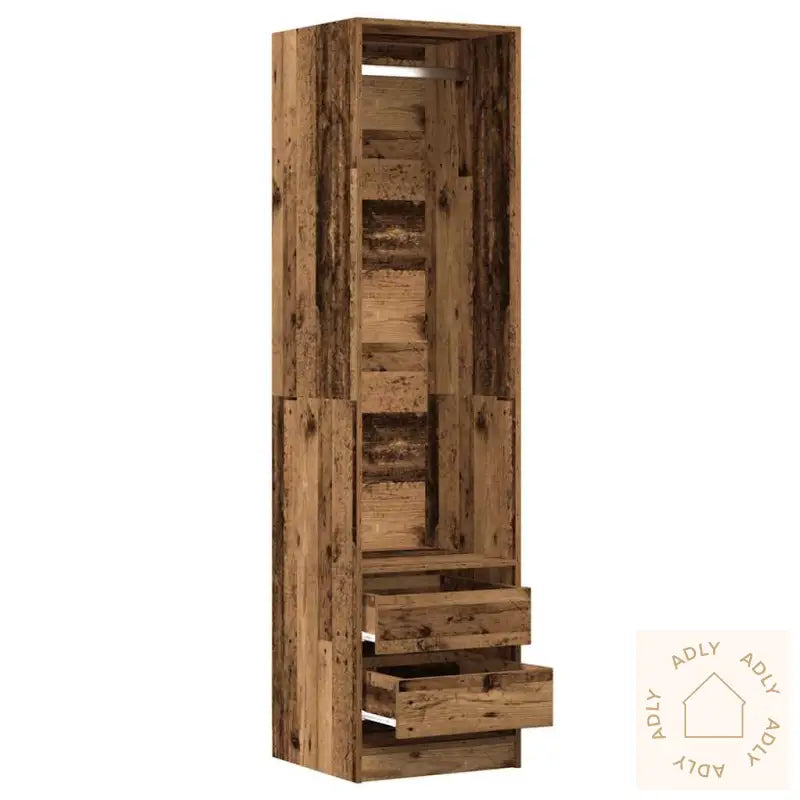 Garderobe Gammelt Tre 50X50X200 Cm Konstruert Tre