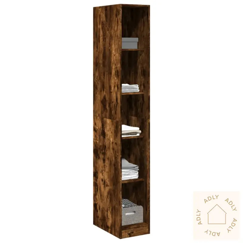 Garderobe Røkt Eik 30X50X200 Cm Konstruert Tre