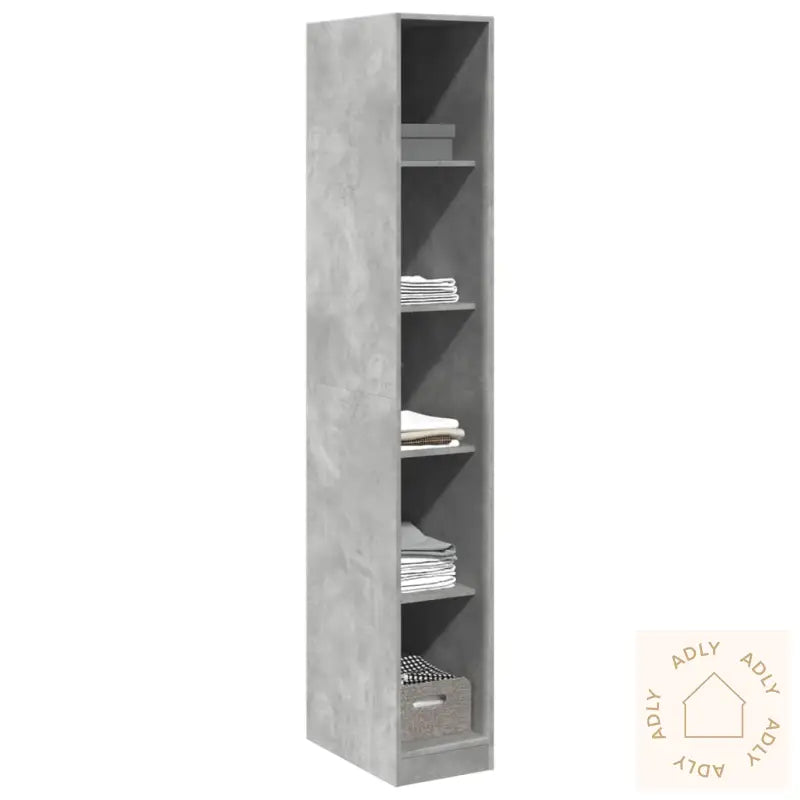 Garderobe Betonggrå 30X50X200 Cm Konstruert Tre