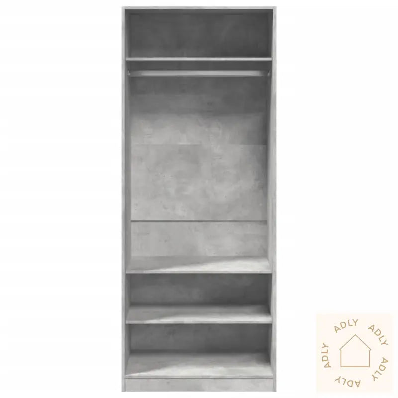 Garderobe Betonggrå 80X50X200 Cm Konstruert Tre