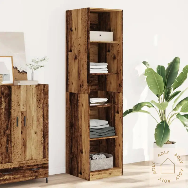 Garderobe Gammelt Tre 50X50X200 Cm Konstruert Tre