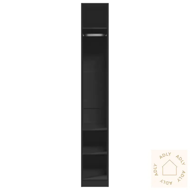 Garderobe Svart 30X50X200 Cm Konstruert Tre