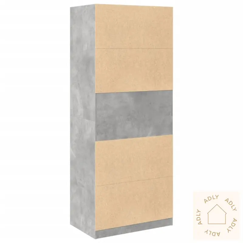 Garderobe Betonggrå 80X50X200 Cm Konstruert Tre
