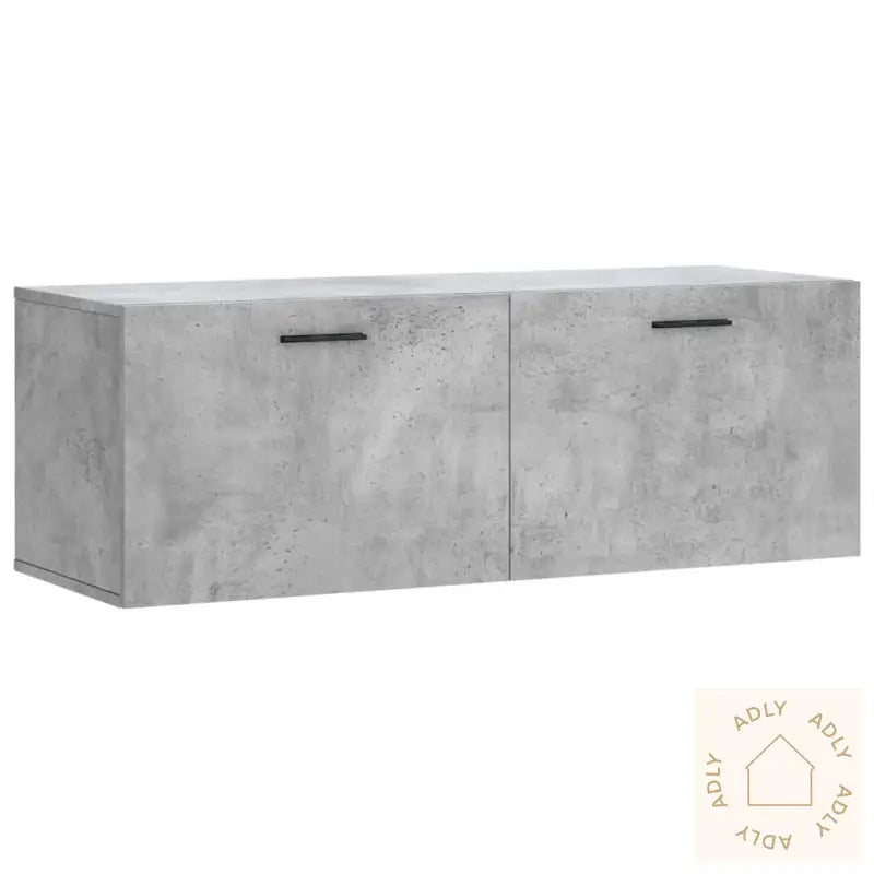 Veggskap Betonggrå 100X36,5X35 Cm Konstruert Tre